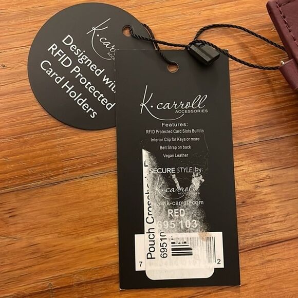 K. Carroll Accessories Crossbody  Bag Passport Card RFID Protection NEW - Picture 2 of 10